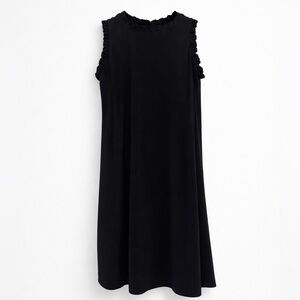 🖤 London Times Black Sleeveless Ruffle Shift Dress | US 4 🖤